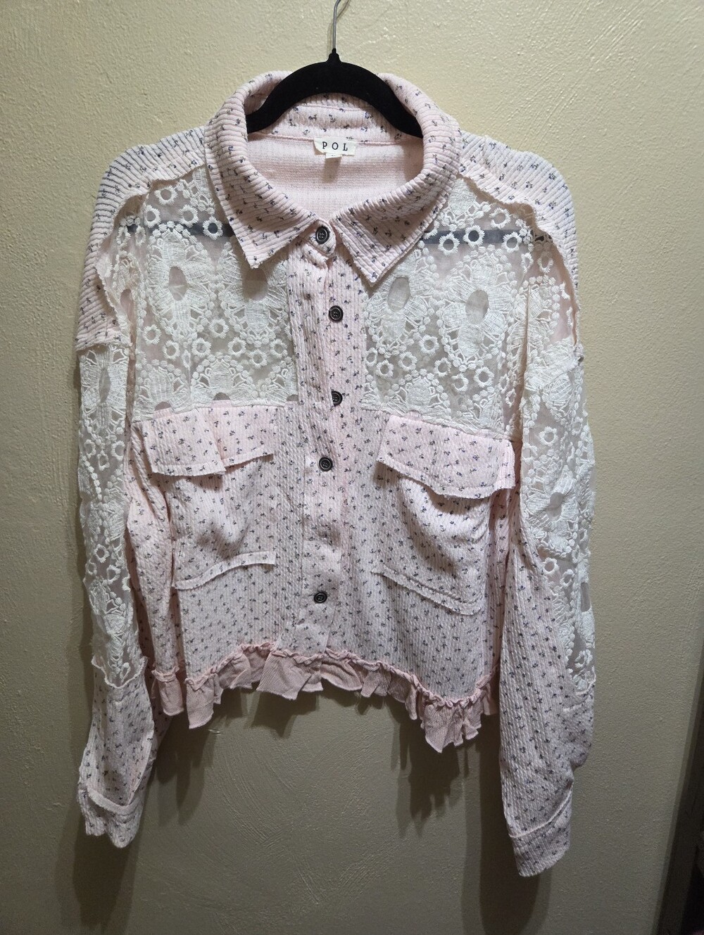 Pol Bloom And Blush Shacket And Shorts Set Size Large - Picture 2 of 9